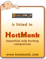 GigaPros is listed in HostMonk (www.hostmonk.com)
