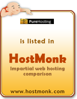 PureHosting is listed in HostMonk (www.hostmonk.com)