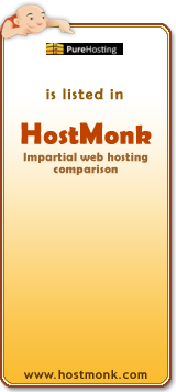 PureHosting is listed in HostMonk (www.hostmonk.com)