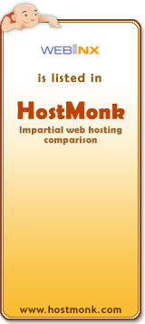WebNX is listed in HostMonk (www.hostmonk.com)
