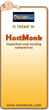 LAMP Host is listed in HostMonk (www.hostmonk.com)
