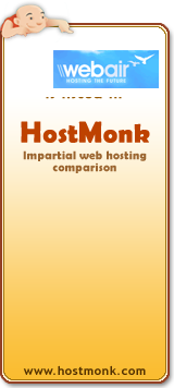 WebAir is listed in HostMonk (www.hostmonk.com)