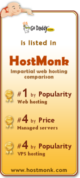 GoDaddy is listed in HostMonk (www.hostmonk.com)