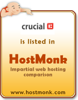 Crucial Web Hosting is listed in HostMonk (www.hostmonk.com)