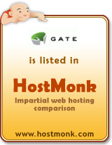 Gate.com is listed in HostMonk (www.hostmonk.com)