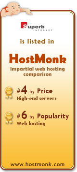 Superb Internet is listed in HostMonk (www.hostmonk.com)
