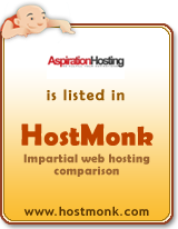 Aspiration Hosting is listed in HostMonk (www.hostmonk.com)