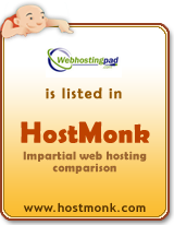 Webhostingpad is listed in HostMonk (www.hostmonk.com)