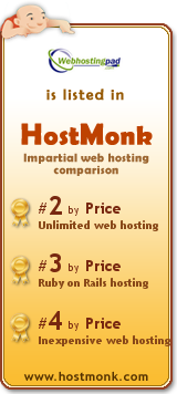 Webhostingpad is listed in HostMonk (www.hostmonk.com)